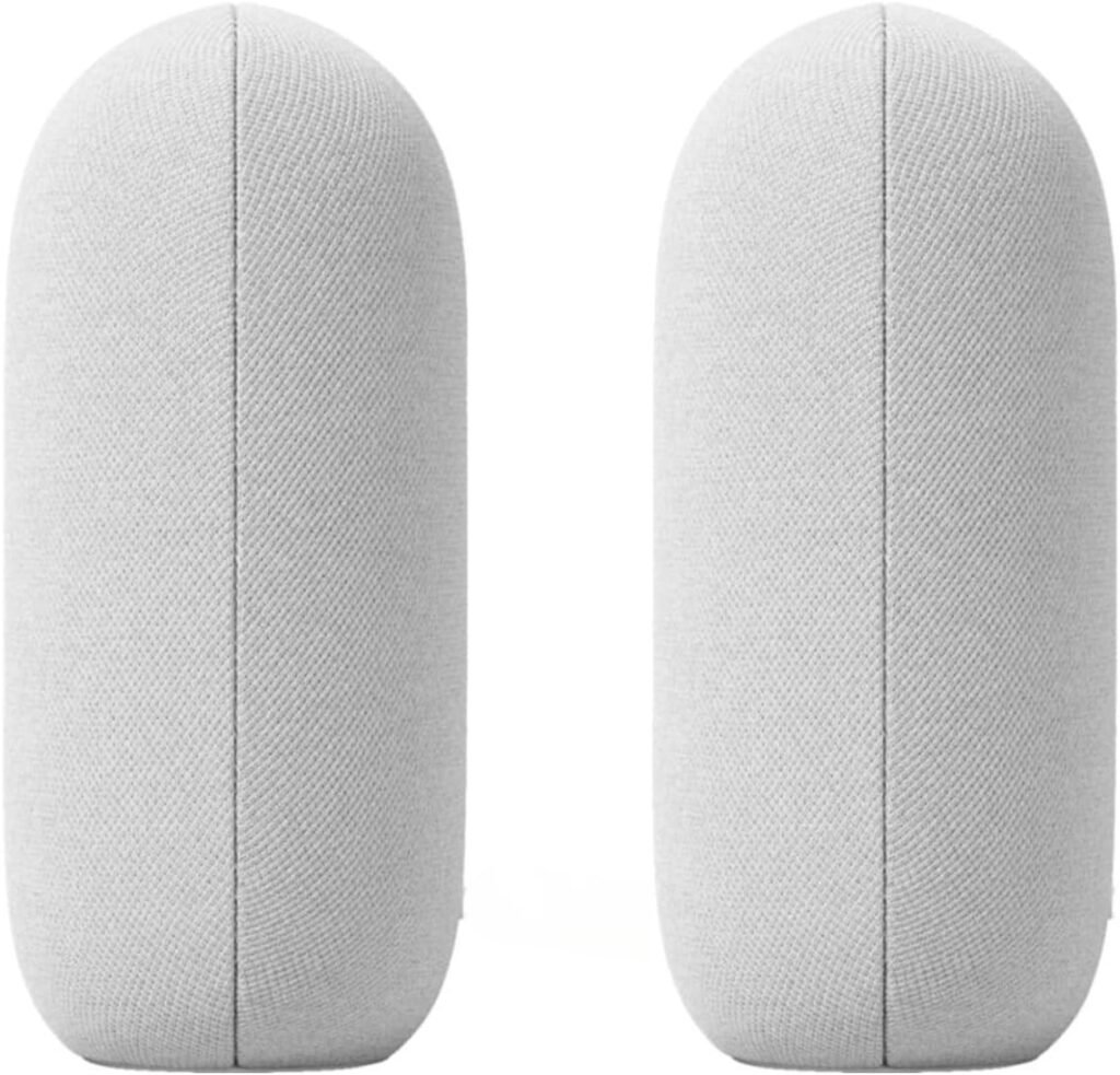 Google Audio (2-Pack) Smart Speakers – Wireless Bluetooth  Wi‑Fi Home Speaker Bundle with Powerful Stereo Sound, Multi-Room Audio Assistant Voice Control