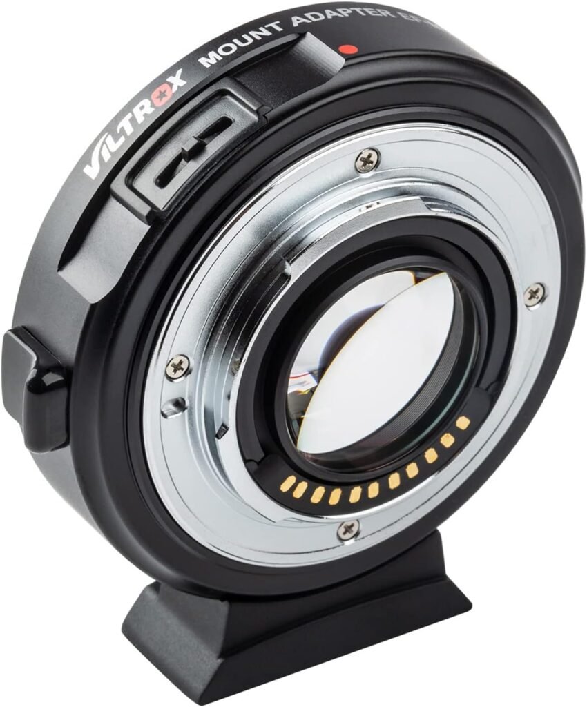 VILTROX EF-M2 Focal Reducer Speed Booster Adapter Auto-Focus 0.71x for Canon EF Mount Series Lens to M43 Camera GH4 GH5 GF6 GF1 GX1 GX7 E-M5 E-M10 E-PL5,with USB Update Port
